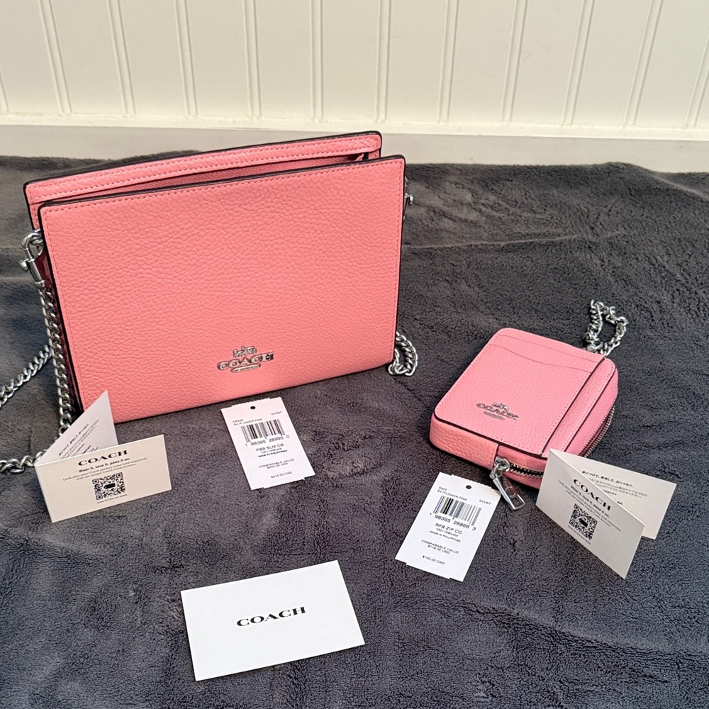 Coach Pink Crossbody Bag Set